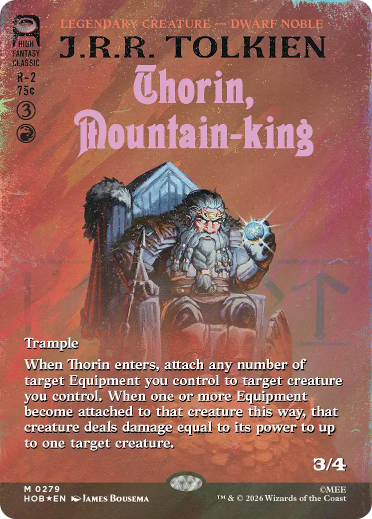 Thorin, Mountain-king (Borderless) (Surge Foil) [The Hobbit] | Exor Games Summserside