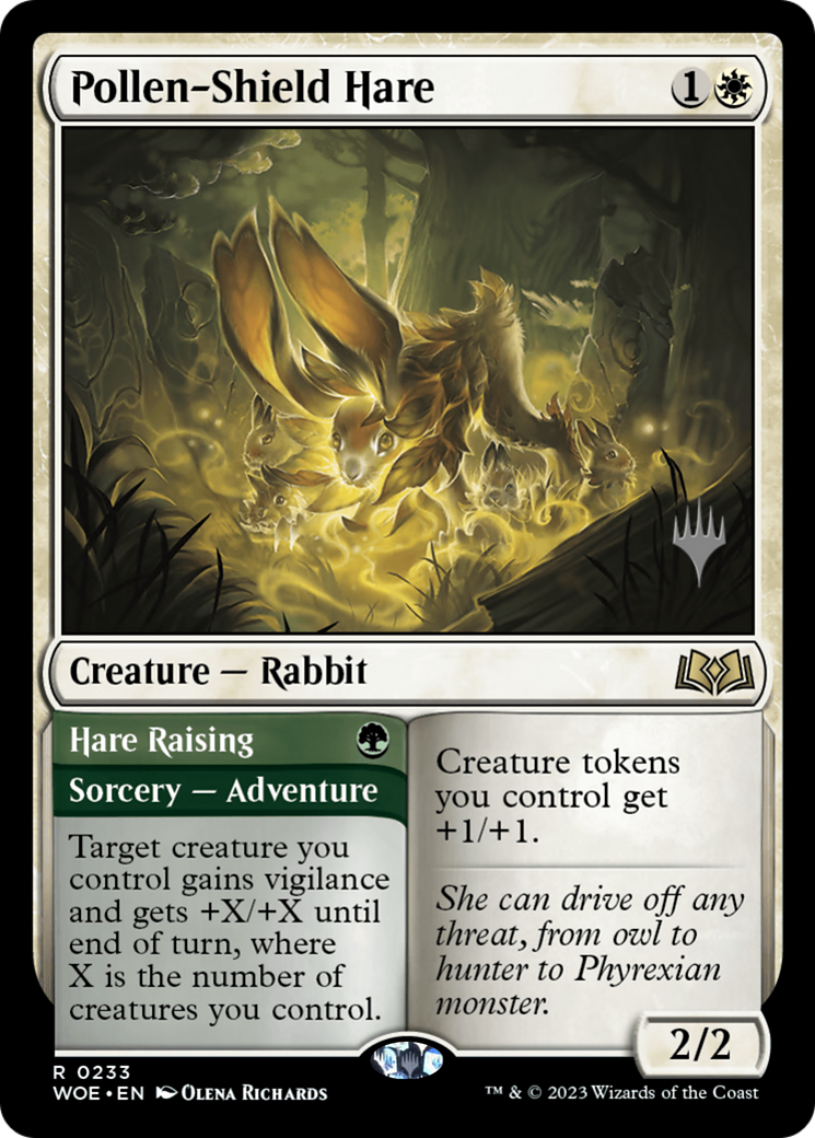 Pollen-Shield Hare // Hare Raising (Promo Pack) [Wilds of Eldraine Promos] | Exor Games Summserside
