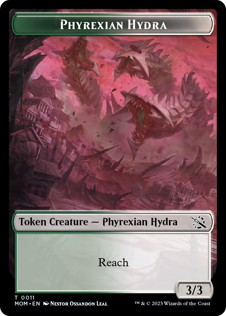 Treasure (21) // Phyrexian Hydra (11) Double-Sided Token [March of the Machine Tokens] | Exor Games Summserside