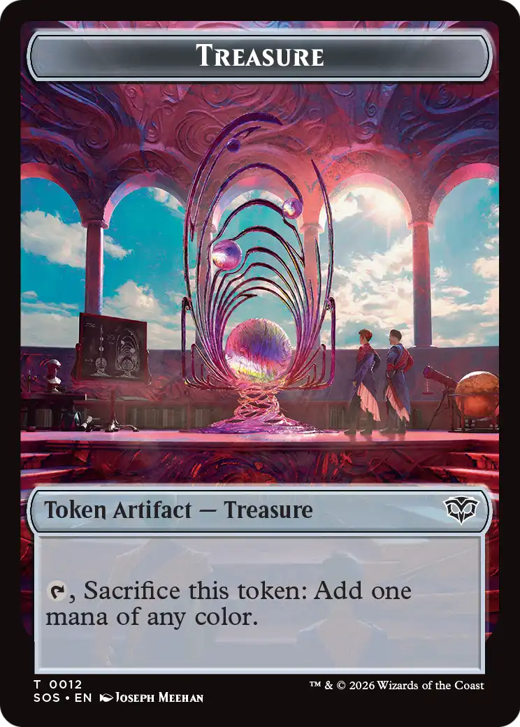 Treasure // Clue Token Double-Sided Token [Secrets of Strixhaven Tokens] | Exor Games Summserside