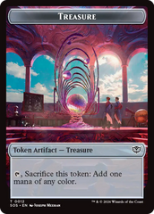 Treasure // Clue Token Double-Sided Token [Secrets of Strixhaven Tokens] | Exor Games Summserside