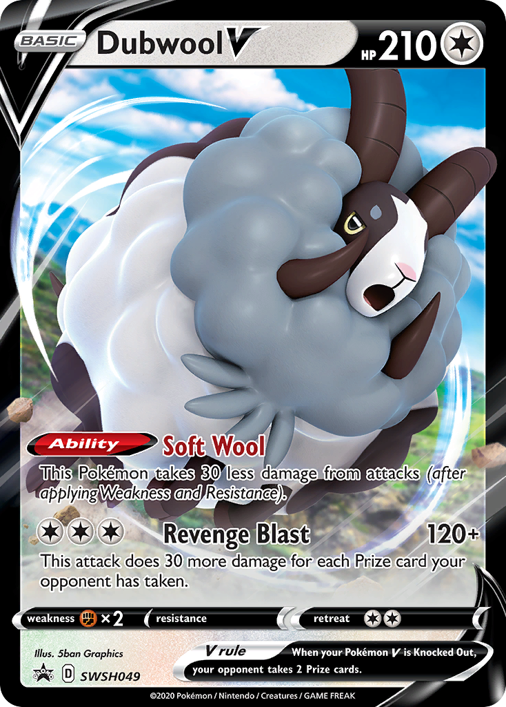 Dubwool V (SWSH049) (Jumbo Card) [Sword & Shield: Black Star Promos] | Exor Games Summserside