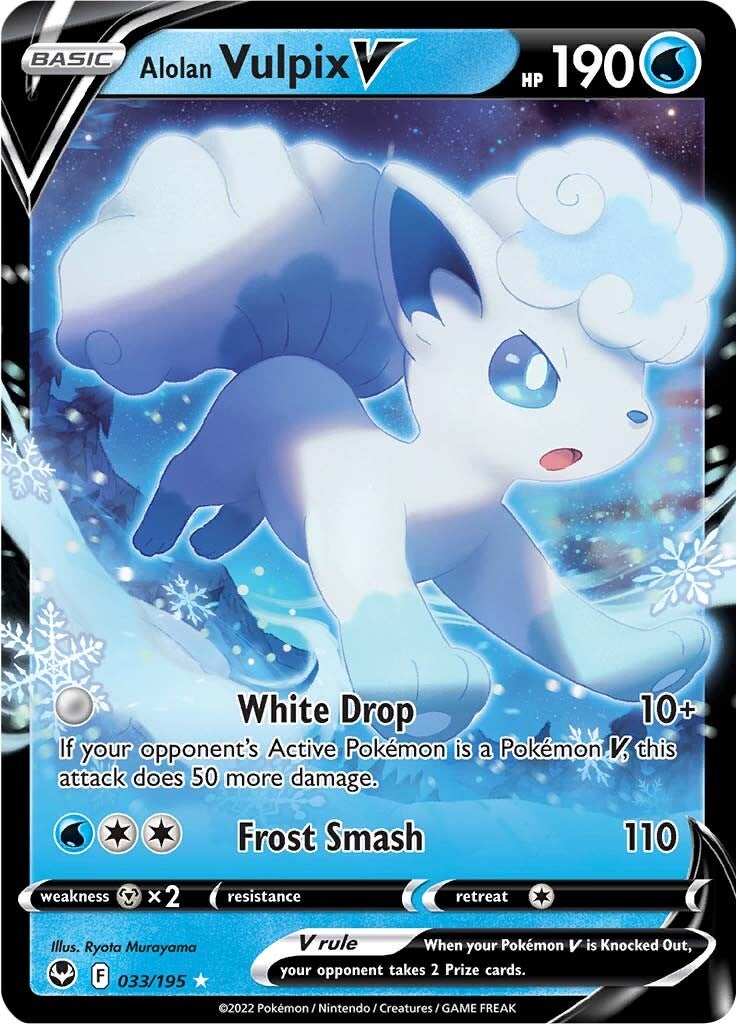 Alolan Vulpix V (033/195) [Sword & Shield: Silver Tempest] | Exor Games Summserside