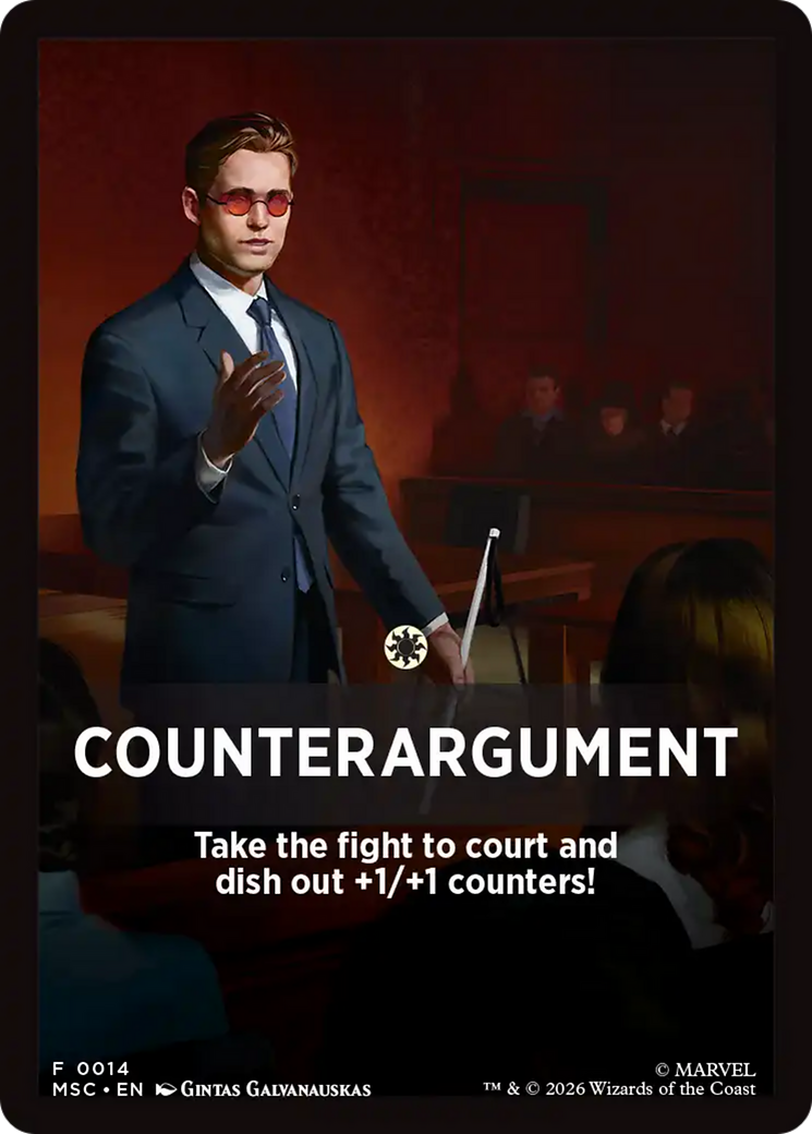 Counterargument Theme Card [Marvel Super Heroes Commander] | Exor Games Summserside