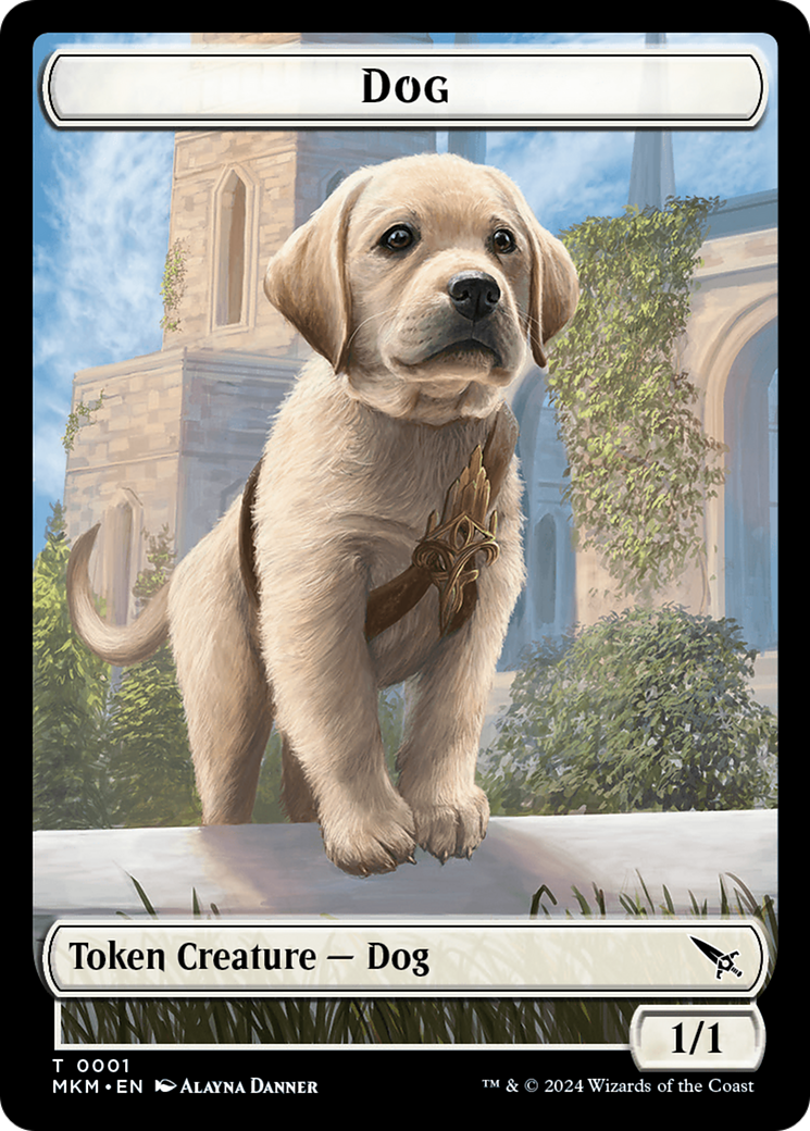 Dog Token [Murders at Karlov Manor Tokens] | Exor Games Summserside