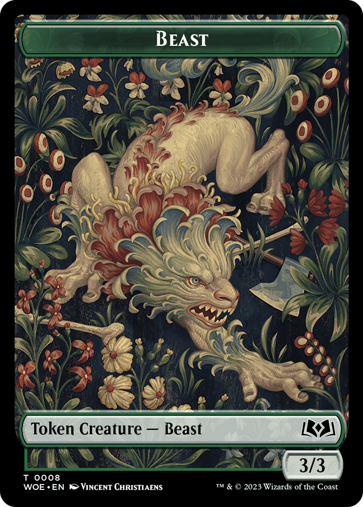 Beast Token [Wilds of Eldraine Tokens] | Exor Games Summserside