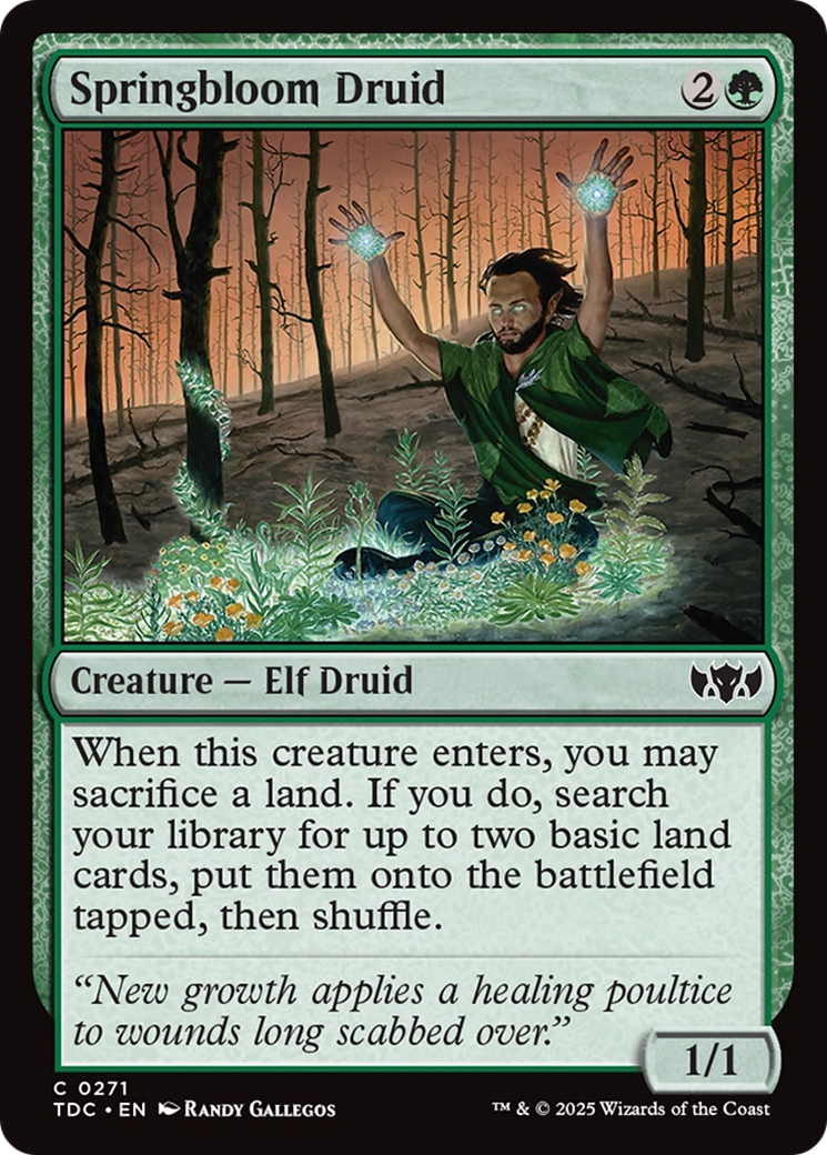 Springbloom Druid [Tarkir: Dragonstorm Commander] | Exor Games Summserside
