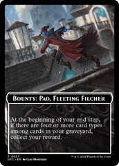 Bounty: Paq, Fleeting Filcher // Bounty Rules Double-Sided Token [Outlaws of Thunder Junction Commander Tokens] | Exor Games Summserside