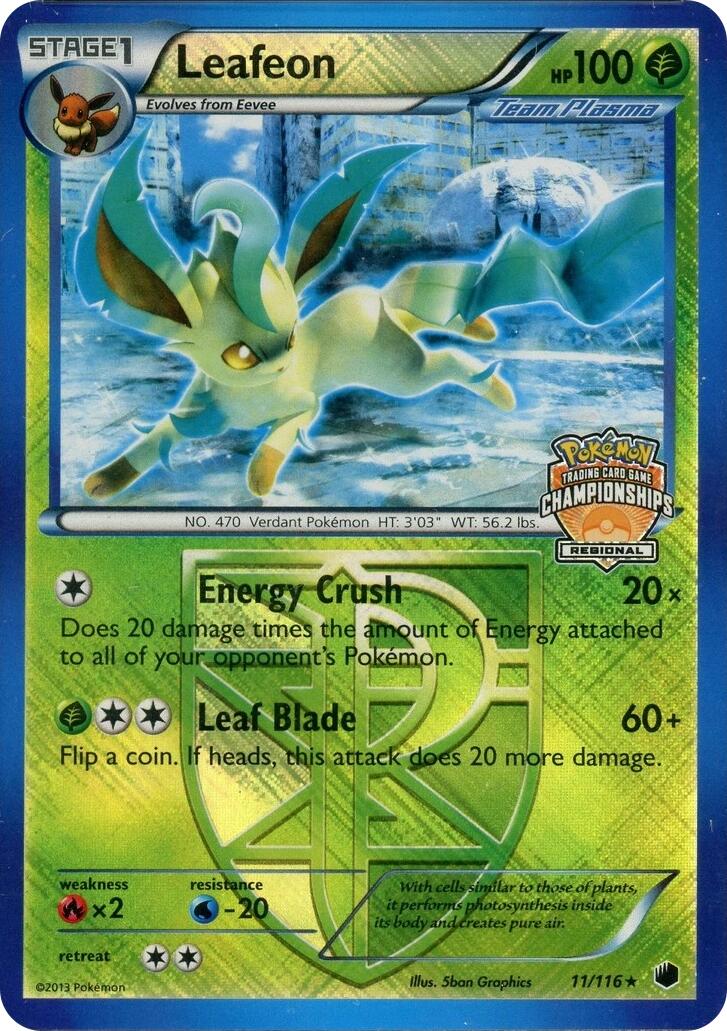 Leafeon (11)/116 (Regional Championship Promo) [League & Championship Cards] | Exor Games Summserside