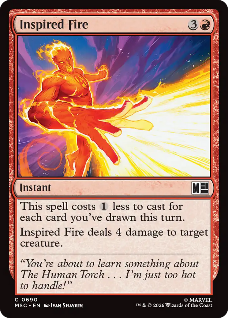 Inspired Fire [Marvel Super Heroes Commander] | Exor Games Summserside