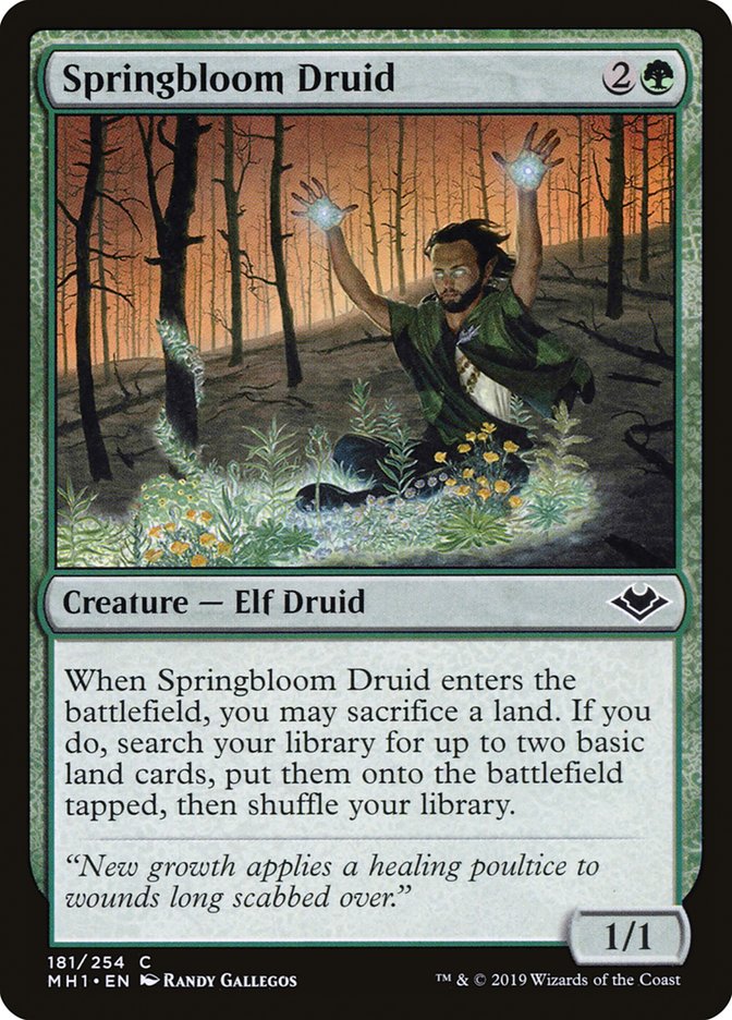 Springbloom Druid [Modern Horizons] | Exor Games Summserside