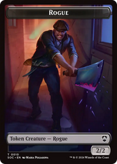 Spirit (0025) // Rogue Double-Sided Token [Secrets of Strixhaven Commander Tokens] | Exor Games Summserside