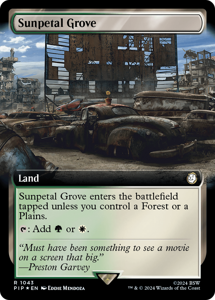 Sunpetal Grove (Extended Art) (Surge Foil) [Fallout] | Exor Games Summserside