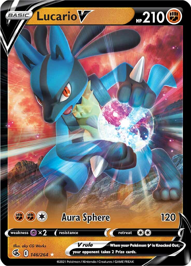 Lucario V (146/264) (Jumbo Card) [Sword & Shield: Fusion Strike] | Exor Games Summserside