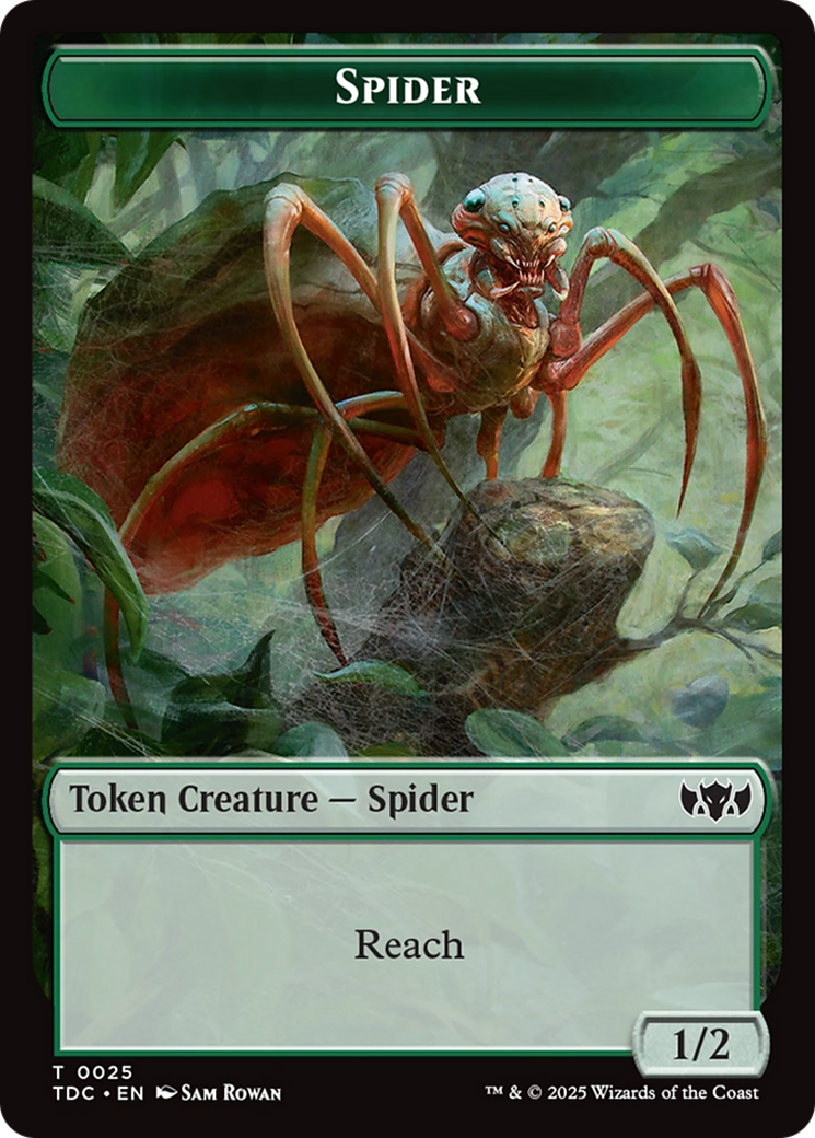 Wall // Spider Double-Sided Token [Tarkir: Dragonstorm Commander Tokens] | Exor Games Summserside