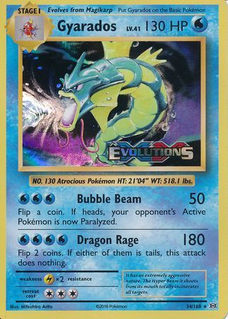 Gyarados (34/108) (XY Evolutions Prerelease) [XY: Black Star Promos] | Exor Games Summserside