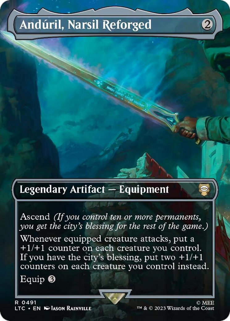 Anduril, Narsil Reforged (Borderless) [The Lord of the Rings: Tales of Middle-Earth Commander] | Exor Games Summserside