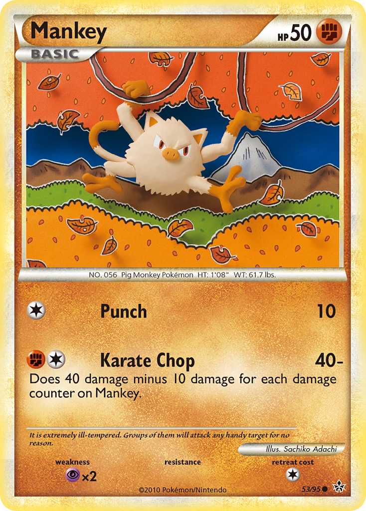 Mankey (53/95) [HeartGold & SoulSilver: Unleashed] | Exor Games Summserside