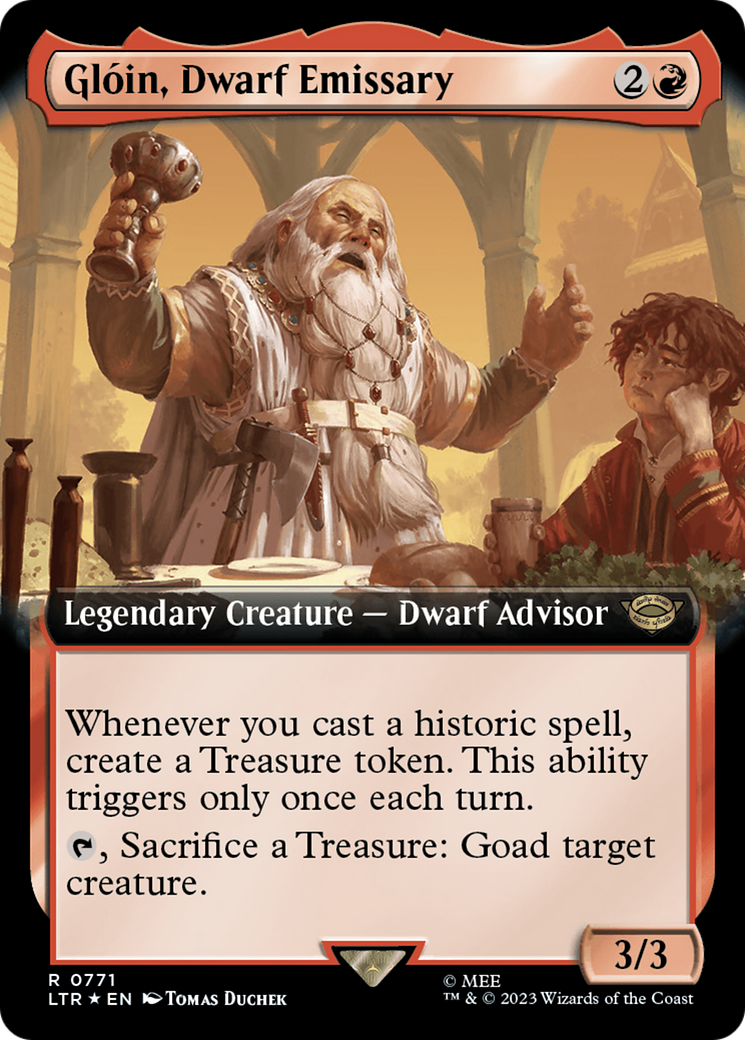 Gloin, Dwarf Emissary (Extended Art) (Surge Foil) [The Lord of the Rings: Tales of Middle-Earth] | Exor Games Summserside