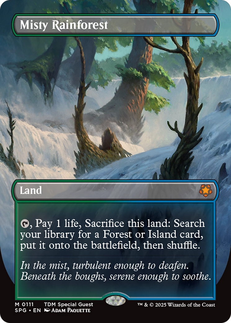 Misty Rainforest (Borderless) [Tarkir: Dragonstorm Special Guests] | Exor Games Summserside