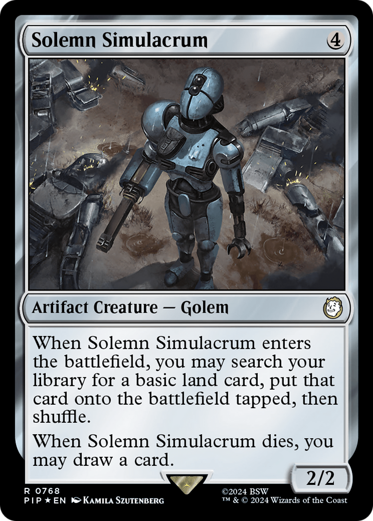 Solemn Simulacrum (Surge Foil) [Fallout] | Exor Games Summserside