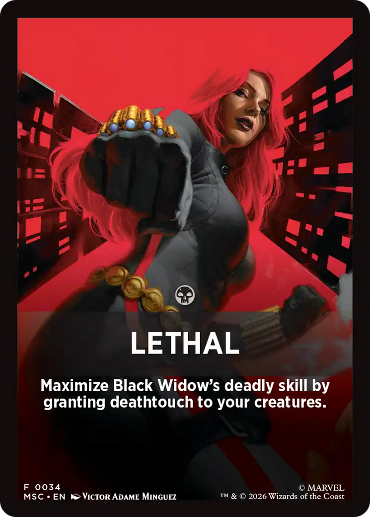 Lethal Theme Card [Marvel Super Heroes Commander] | Exor Games Summserside