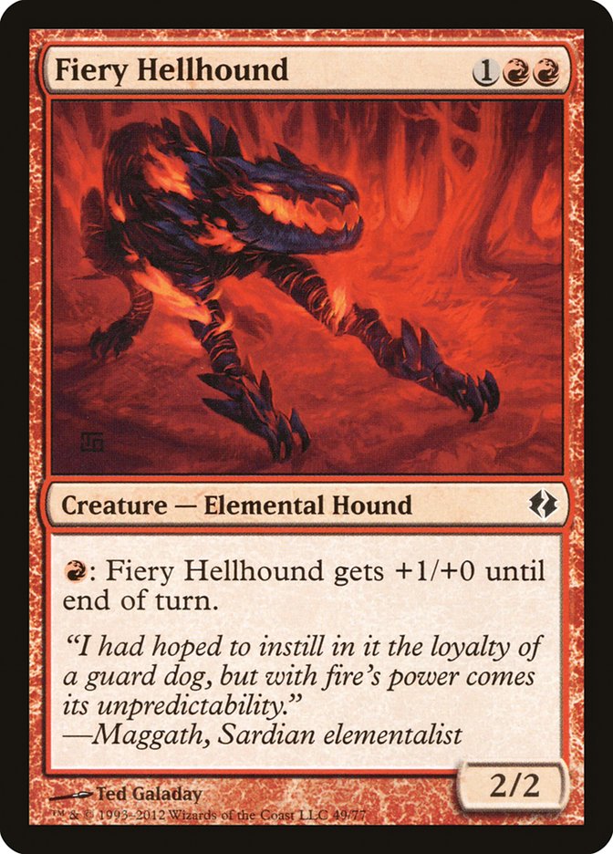 Fiery Hellhound [Duel Decks: Venser vs. Koth] | Exor Games Summserside