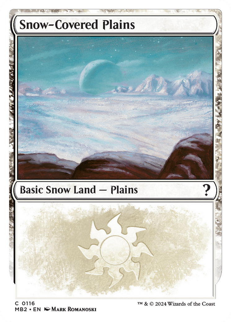 Snow-Covered Plains (White Border) [Mystery Booster 2] | Exor Games Summserside