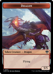 Saproling // Dragon (0021) Double-Sided Token [Commander Masters Tokens] | Exor Games Summserside