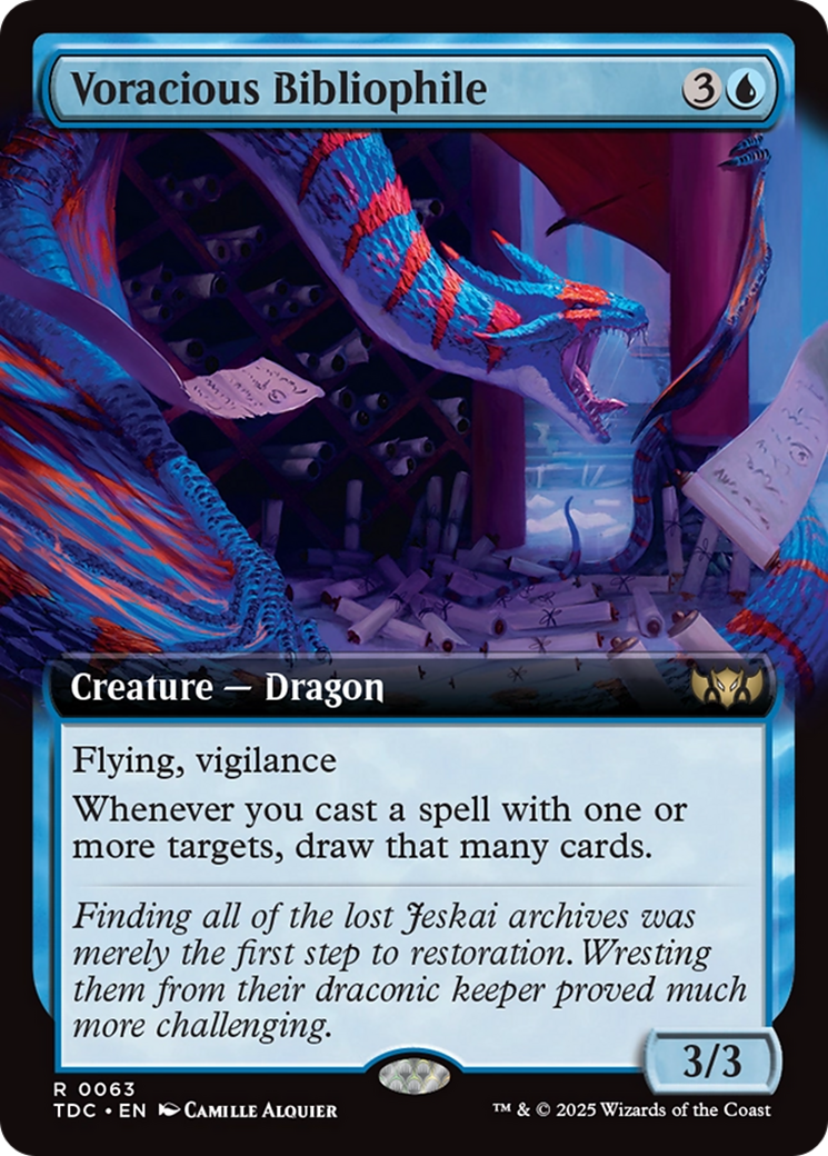 Voracious Bibliophile (Extended Art) [Tarkir: Dragonstorm Commander] | Exor Games Summserside