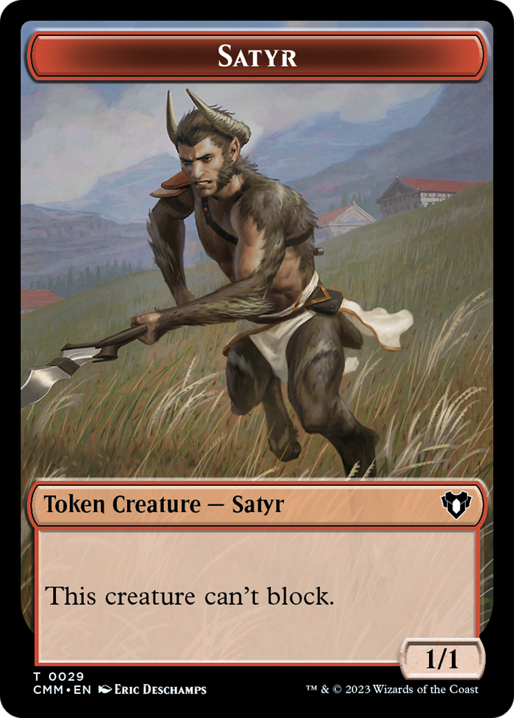 Satyr Token [Commander Masters Tokens] | Exor Games Summserside