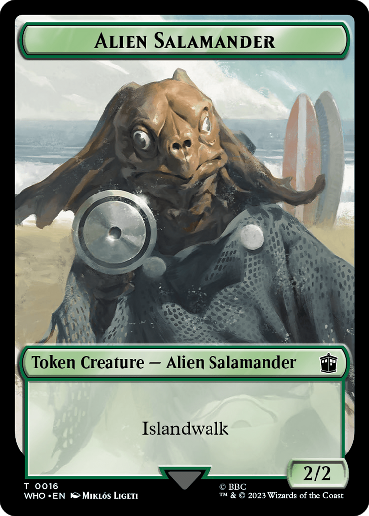 Alien Salamander // Mutant Double-Sided Token [Doctor Who Tokens] | Exor Games Summserside