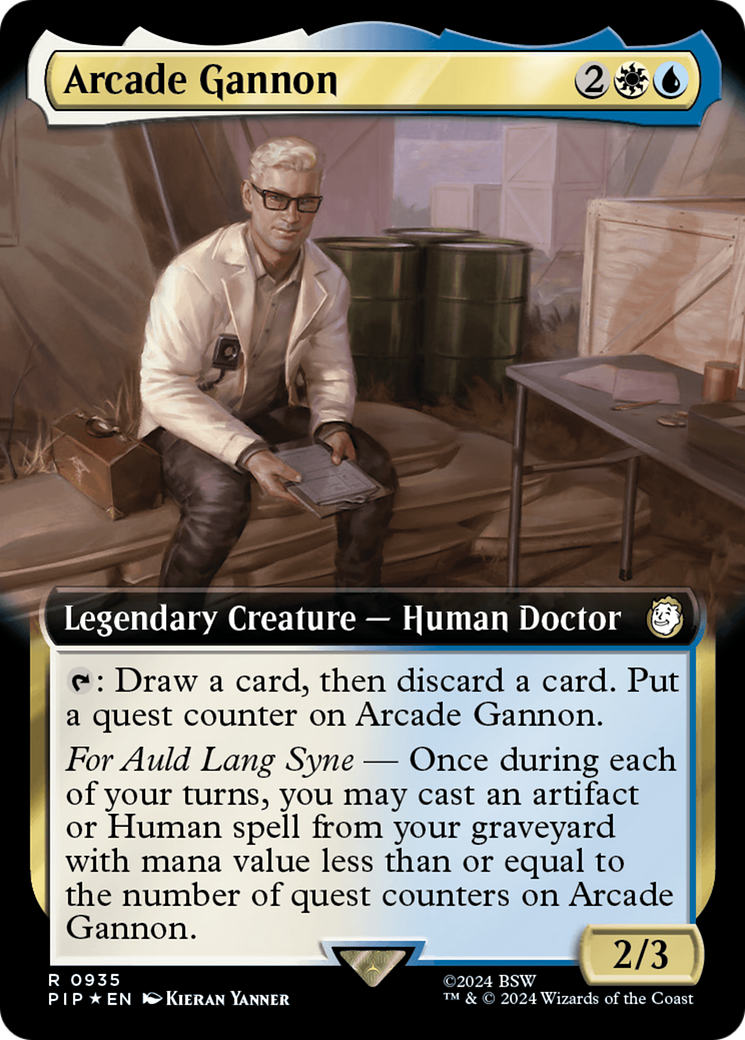Arcade Gannon (Extended Art) (Surge Foil) [Fallout] | Exor Games Summserside