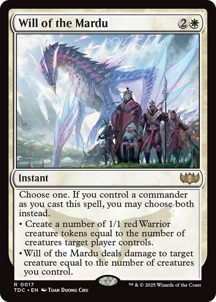 Will of the Mardu [Tarkir: Dragonstorm Commander] | Exor Games Summserside