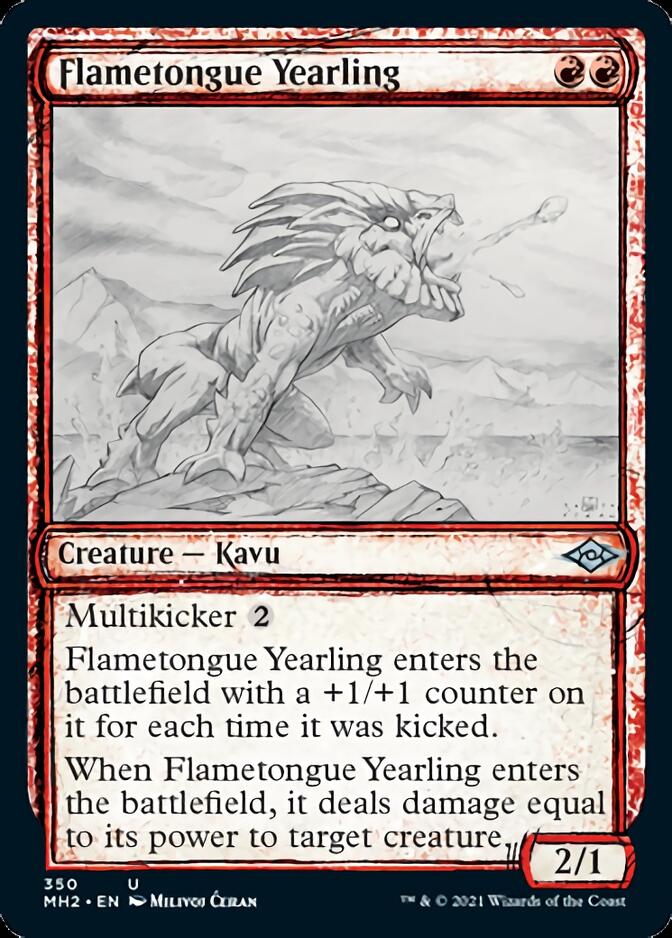 Flametongue Yearling (Sketch) [Modern Horizons 2] | Exor Games Summserside