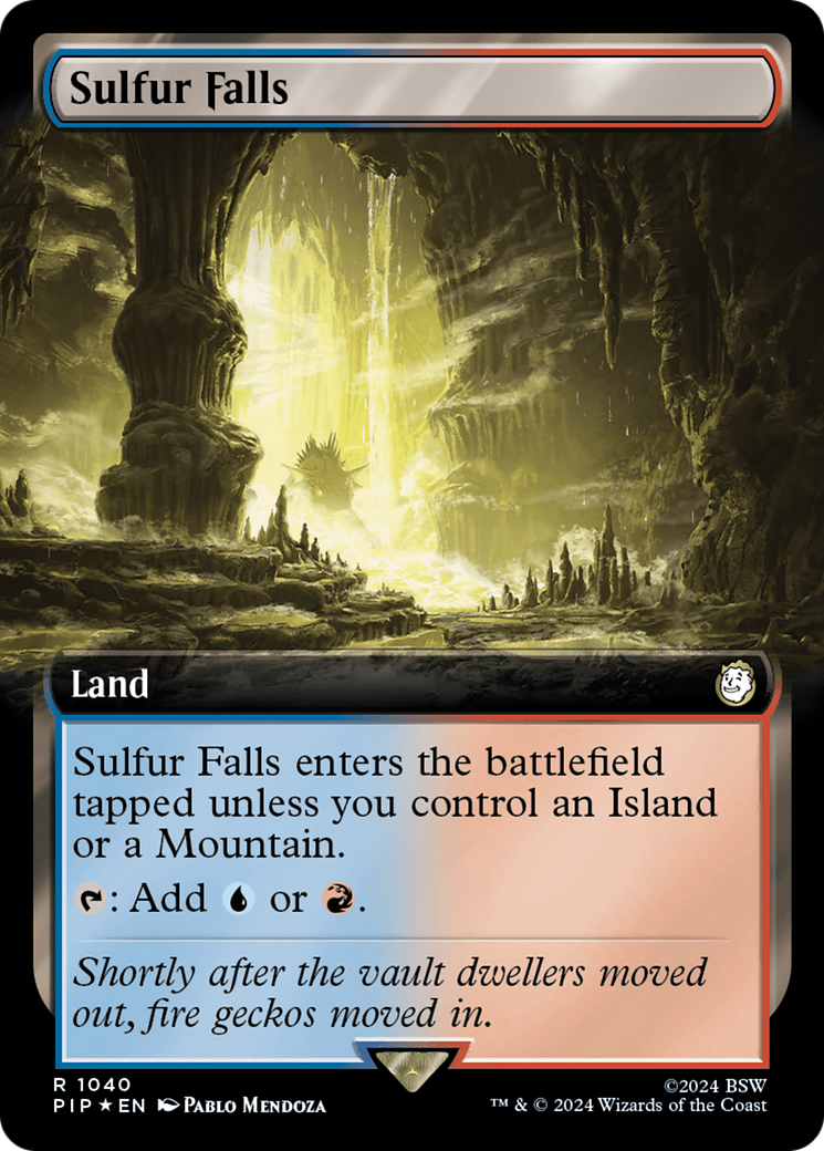 Sulfur Falls (Extended Art) (Surge Foil) [Fallout] | Exor Games Summserside