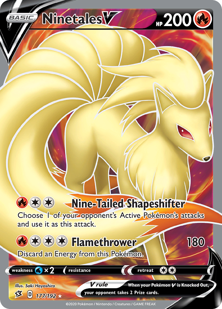 Ninetales V (177/192) [Sword & Shield: Rebel Clash] | Exor Games Summserside