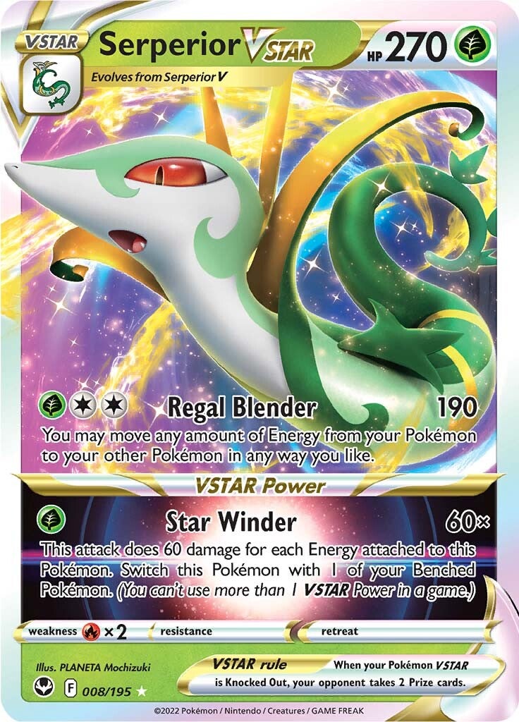 Serperior VSTAR (008/195) [Sword & Shield: Silver Tempest] | Exor Games Summserside