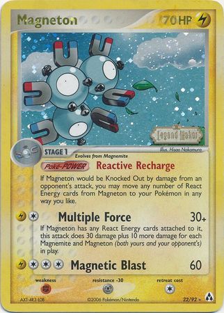Magneton (22/92) (Stamped) [EX: Legend Maker] | Exor Games Summserside