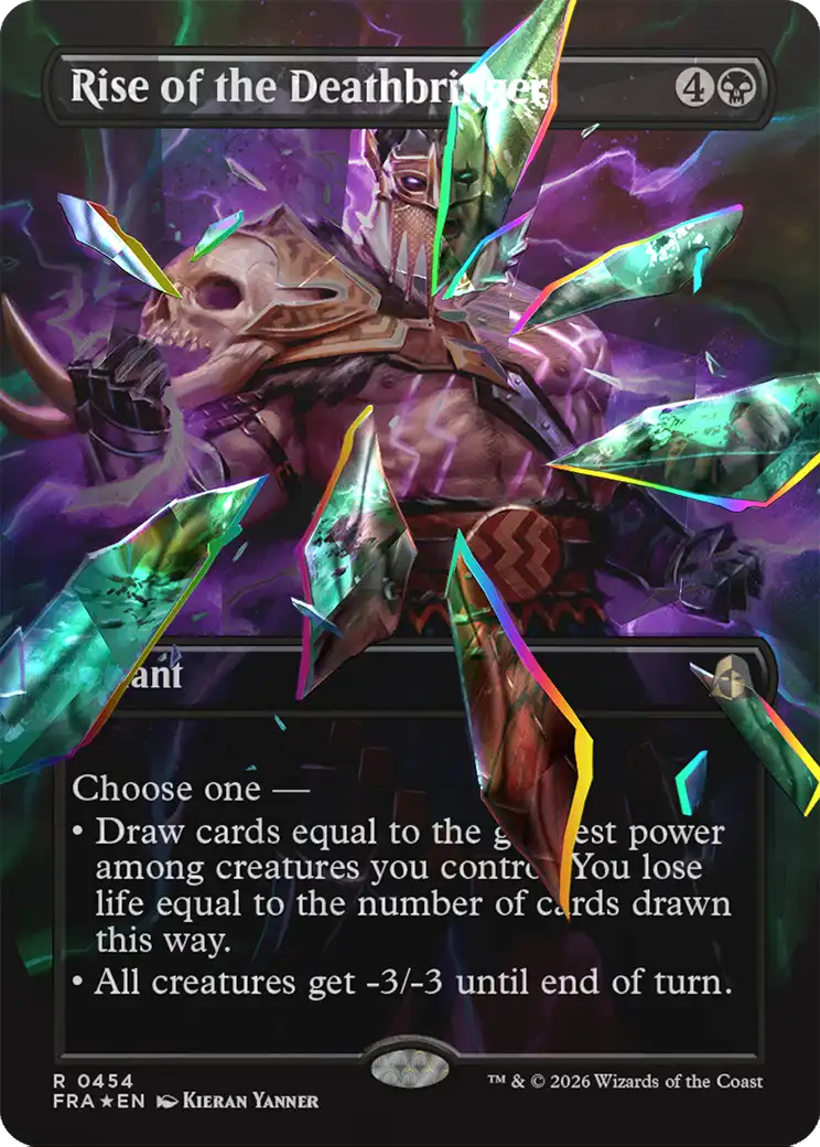 Rise of the Deathbringer (Borderless) (Facet Foil) [Reality Fracture] | Exor Games Summserside
