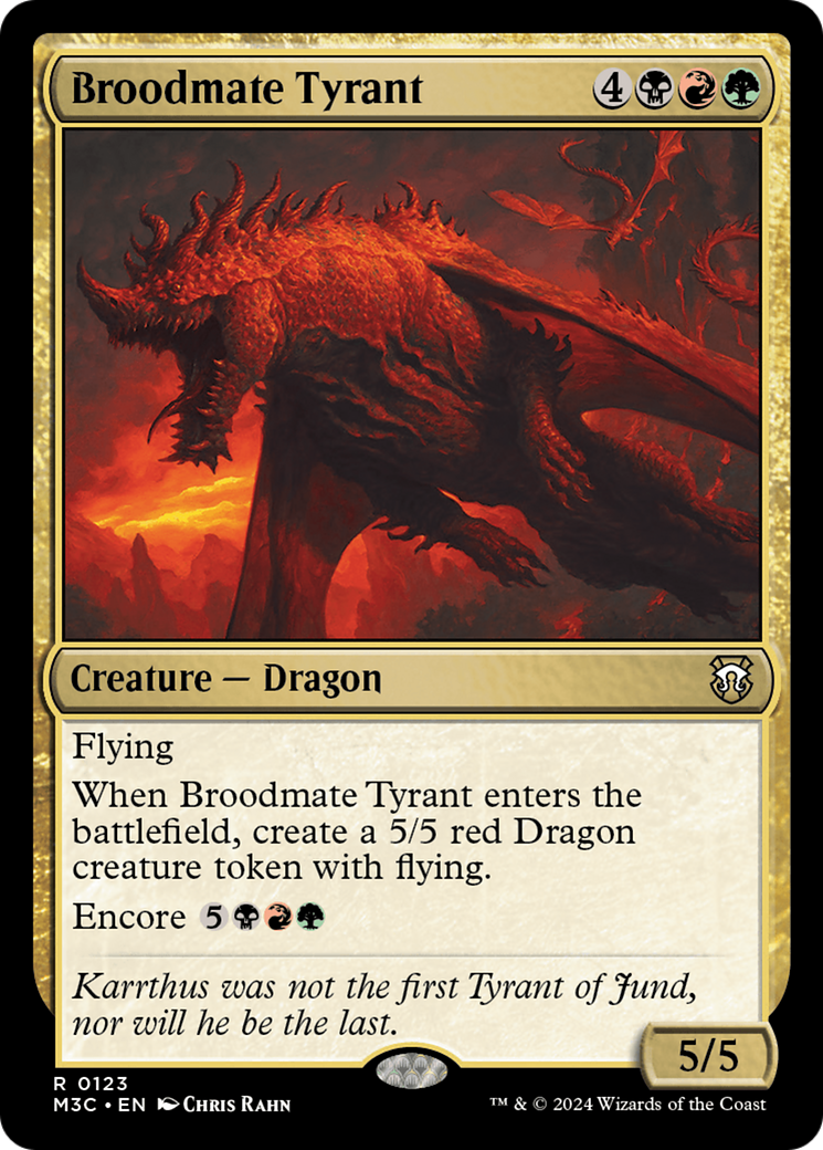 Broodmate Tyrant (Extended Art) (Ripple Foil) [Modern Horizons 3 Commander] | Exor Games Summserside