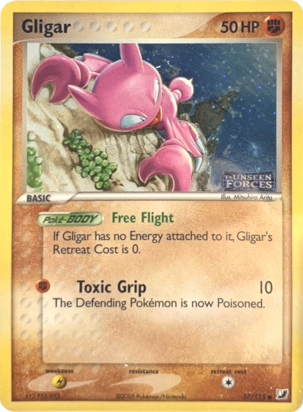 Gligar (57/115) (Stamped) [EX: Unseen Forces] | Exor Games Summserside