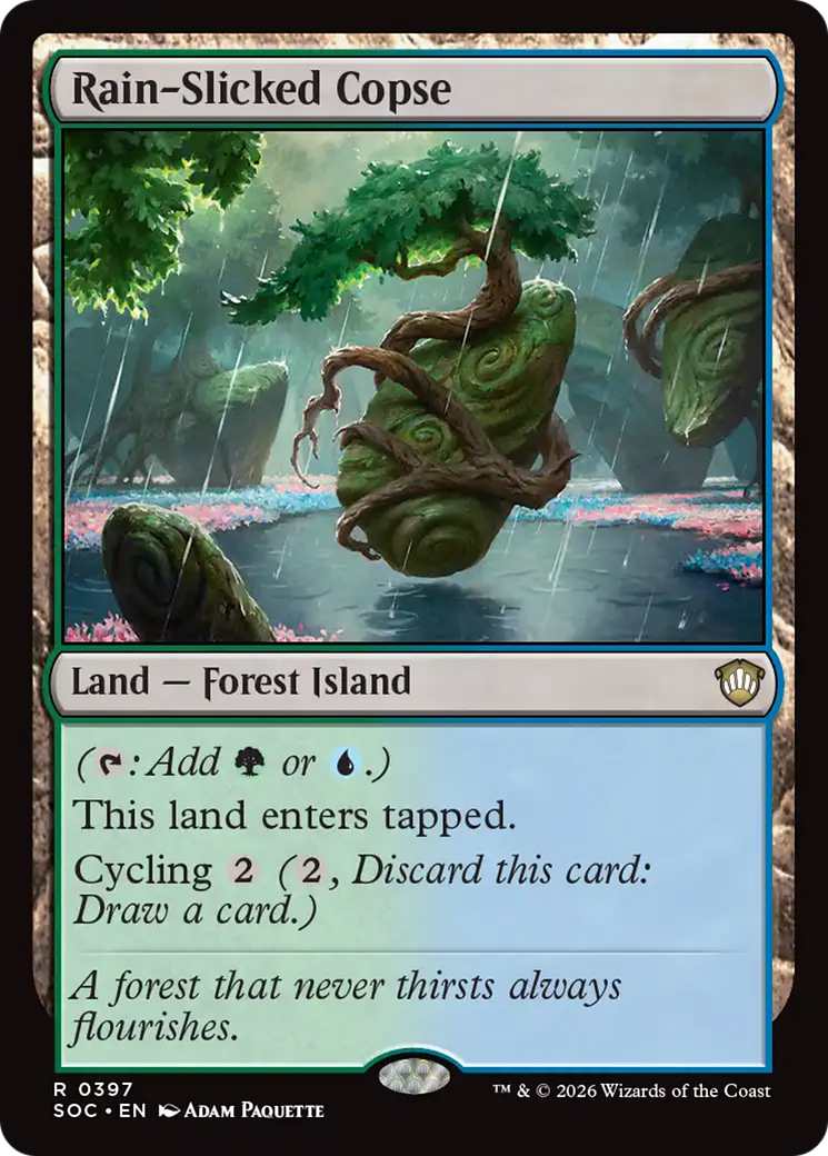 Rain-Slicked Copse [Secrets of Strixhaven Commander] | Exor Games Summserside