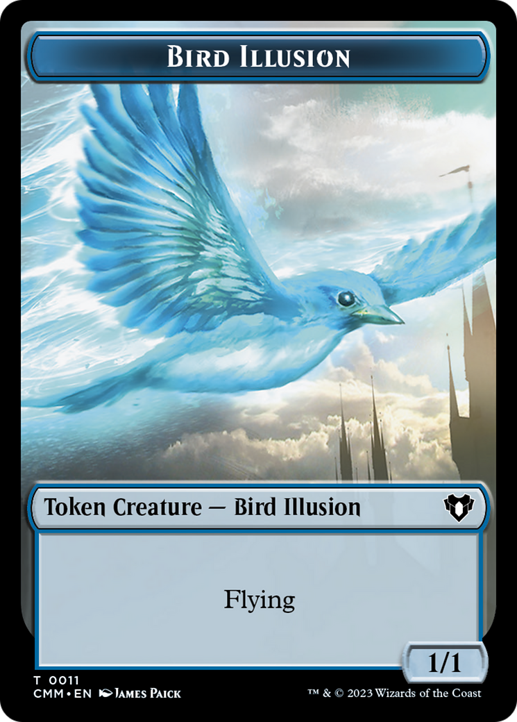 Bird // Bird Illusion Double-Sided Token [Commander Masters Tokens] | Exor Games Summserside