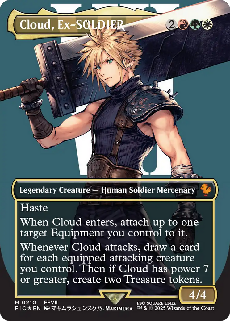 Cloud, Ex-SOLDIER (Borderless) (Surge Foil) [FINAL FANTASY Commander] | Exor Games Summserside