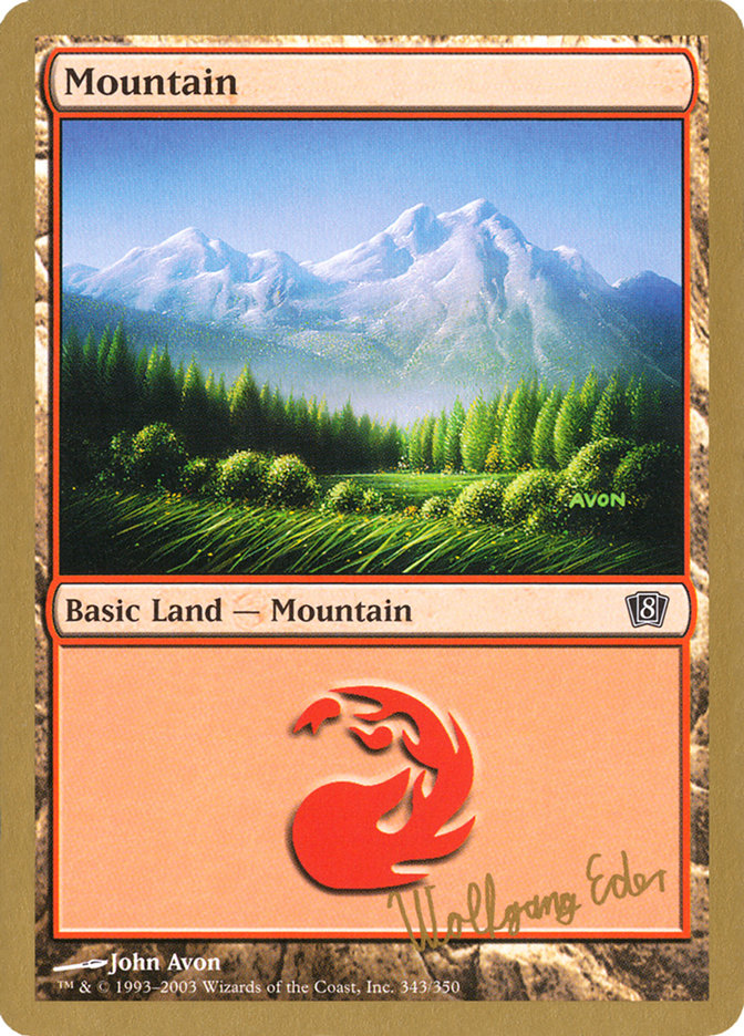 Mountain (we343) (Wolfgang Eder) [World Championship Decks 2003] | Exor Games Summserside