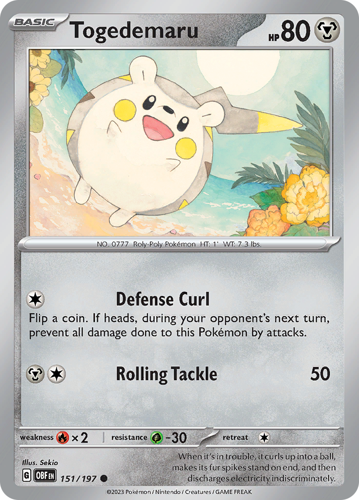 Togedemaru (151/197) [Scarlet & Violet: Obsidian Flames] | Exor Games Summserside