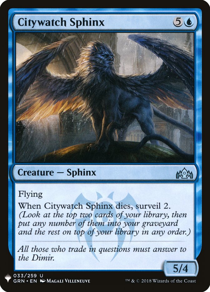 Citywatch Sphinx [Mystery Booster] | Exor Games Summserside