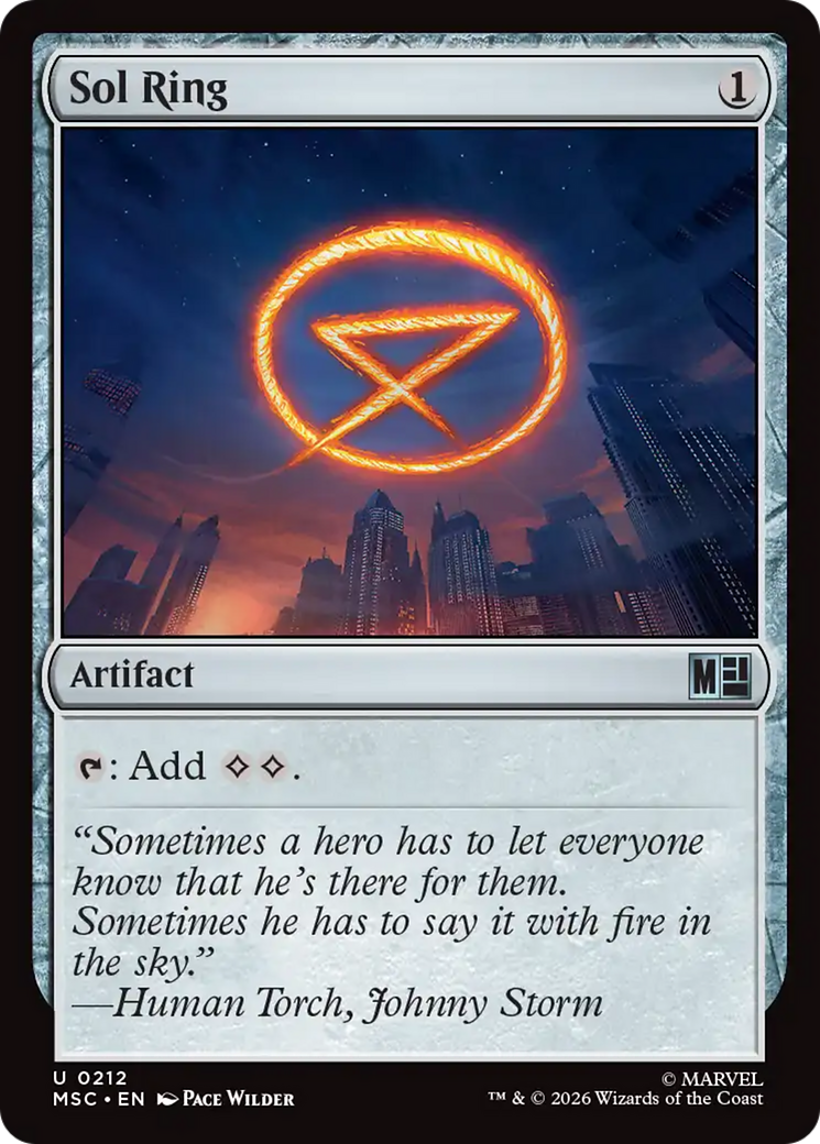 Sol Ring (0212) (Surge Foil) [Marvel Super Heroes Commander] | Exor Games Summserside