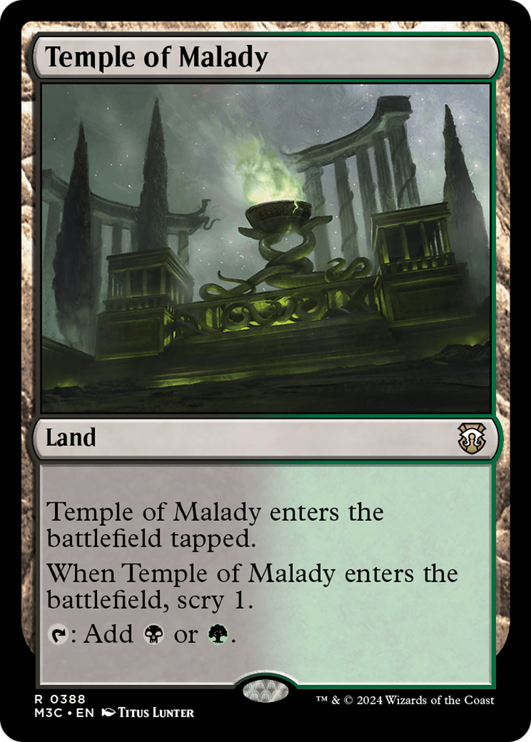 Temple of Malady (Ripple Foil) [Modern Horizons 3 Commander] | Exor Games Summserside